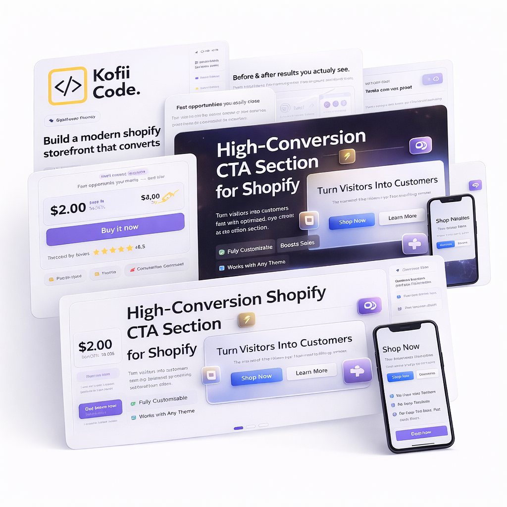 Kofii Studio Conversion Kit – Premium Shopify Sections