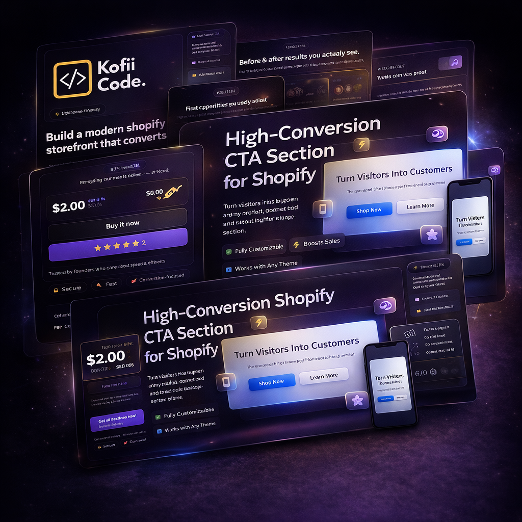 Kofii Studio Conversion Kit – Premium Shopify Sections