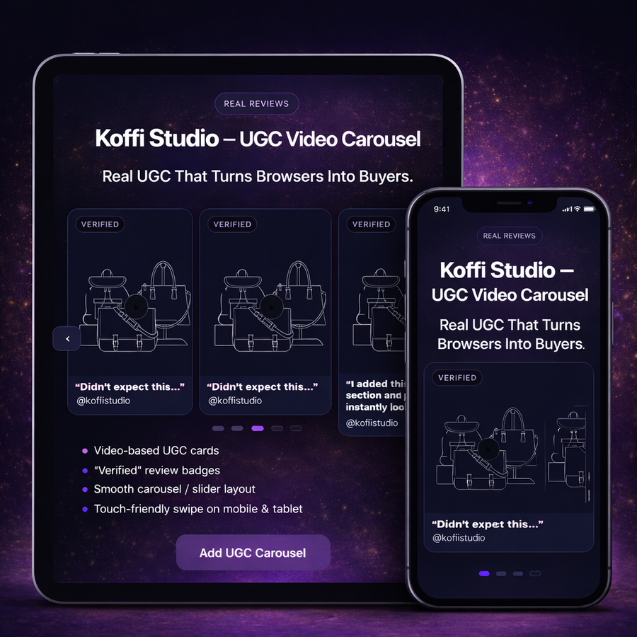 Kofii Studio – UGC Video Carousel