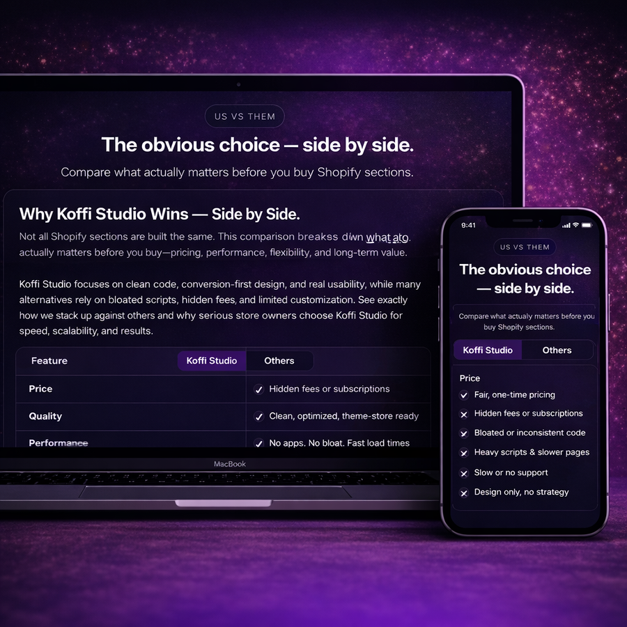 Kofii Studio – Comparison Table