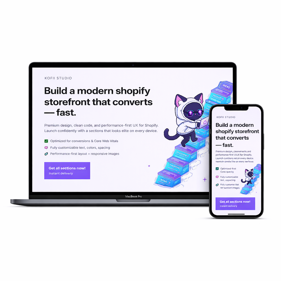 Kofii Studio – High-Conversion CTA Section for Shopify