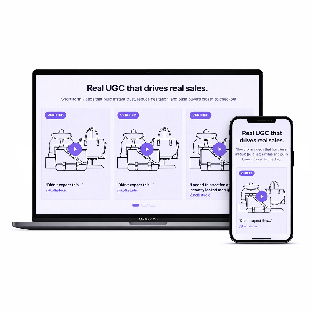 Kofii Studio – UGC Video Carousel